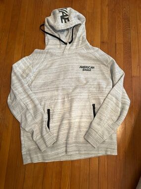 American Eagle Outfitters Heather Gray Pullover Hoodie